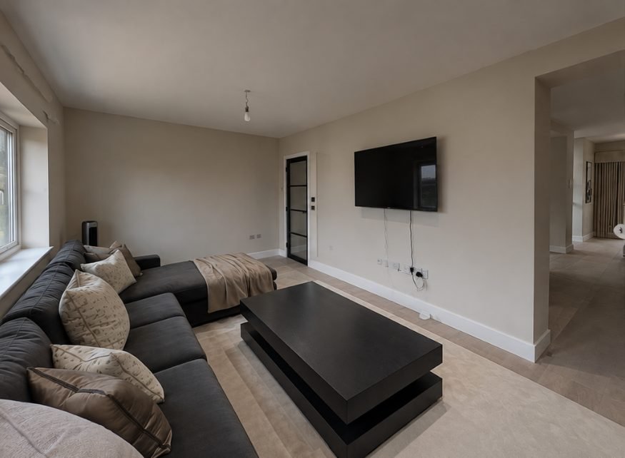 Living room before decorating